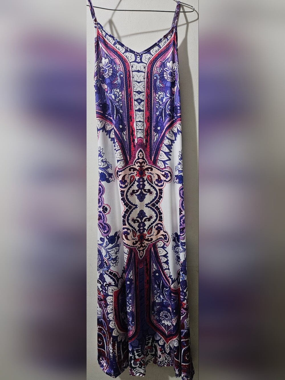 Set Of 2 Purple and Pink Paisley Maxi Dresses Nwot